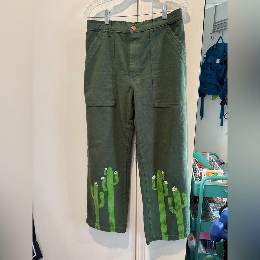 Paintstamped Big Bud Press Cactus Work Pants - M - Limited Edition - Rare!